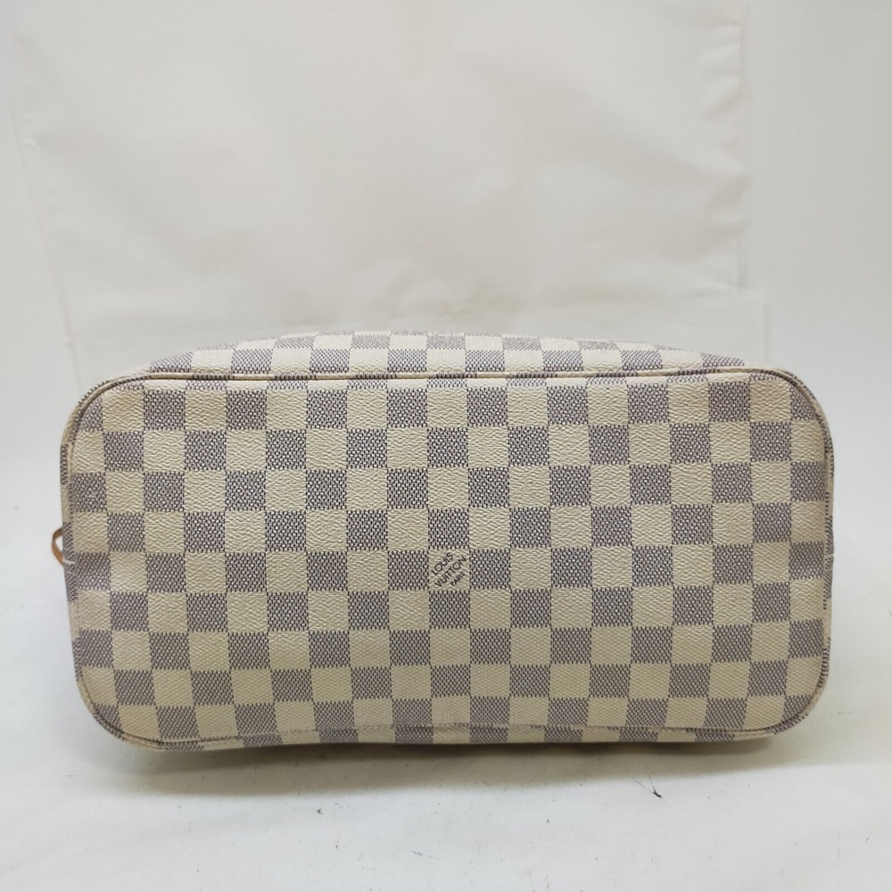 Louis Vuitton LV Tote Bag Neverfull MM White Damier Azur - Picture 5 of 11